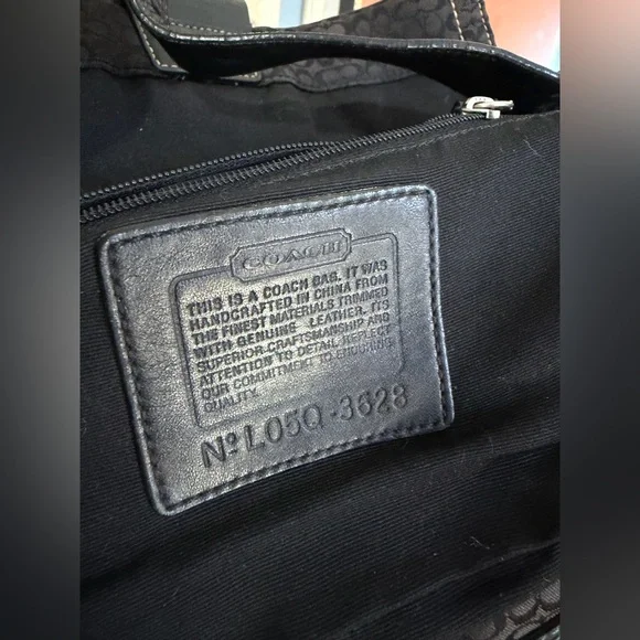 Y2K Coach Soho Black Signature Hobo Bag 3628 - Picture 13 of 14